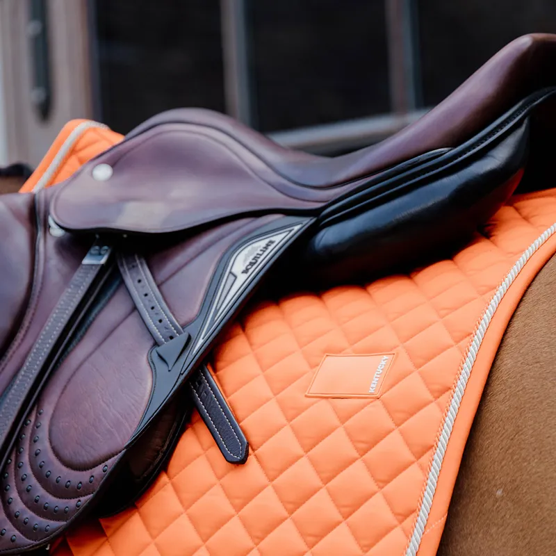 Kentucky Horsewear Diamond Rope Jump Saddlecloth - Orange-2