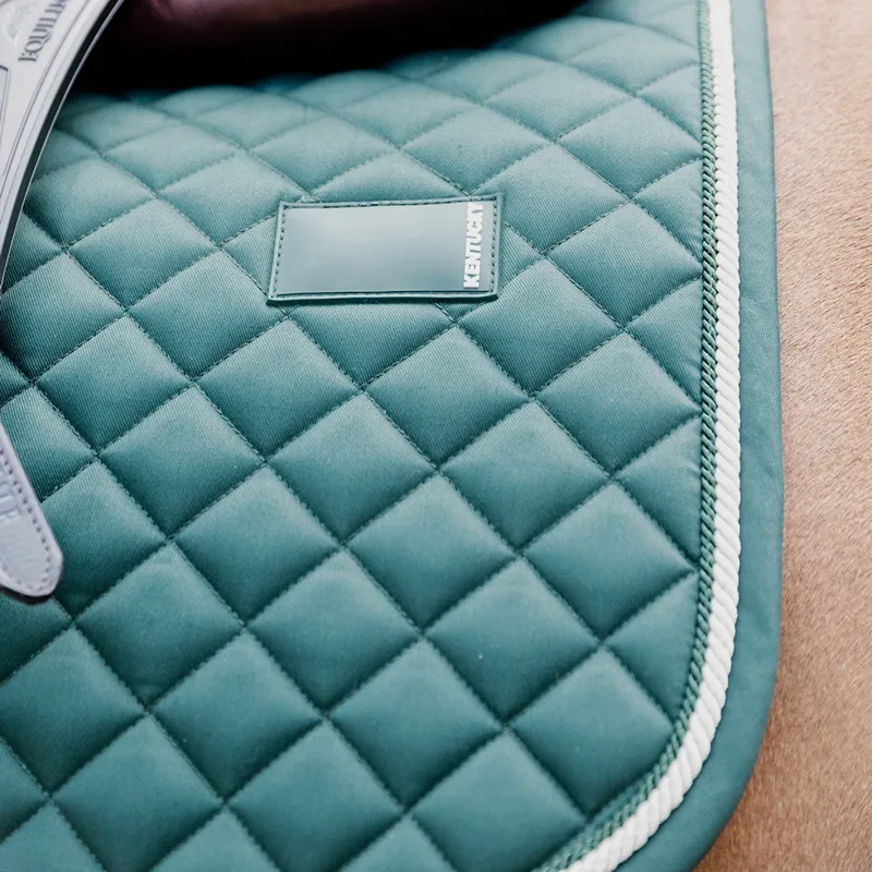 Kentucky Horsewear Diamond Rope Jump Saddlecloth - Pine Green-2