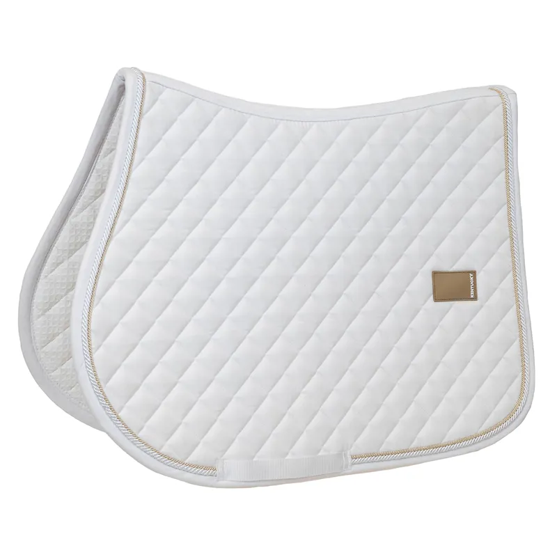 Kentucky Horsewear Diamond Rope Jump Saddlecloth - White-1