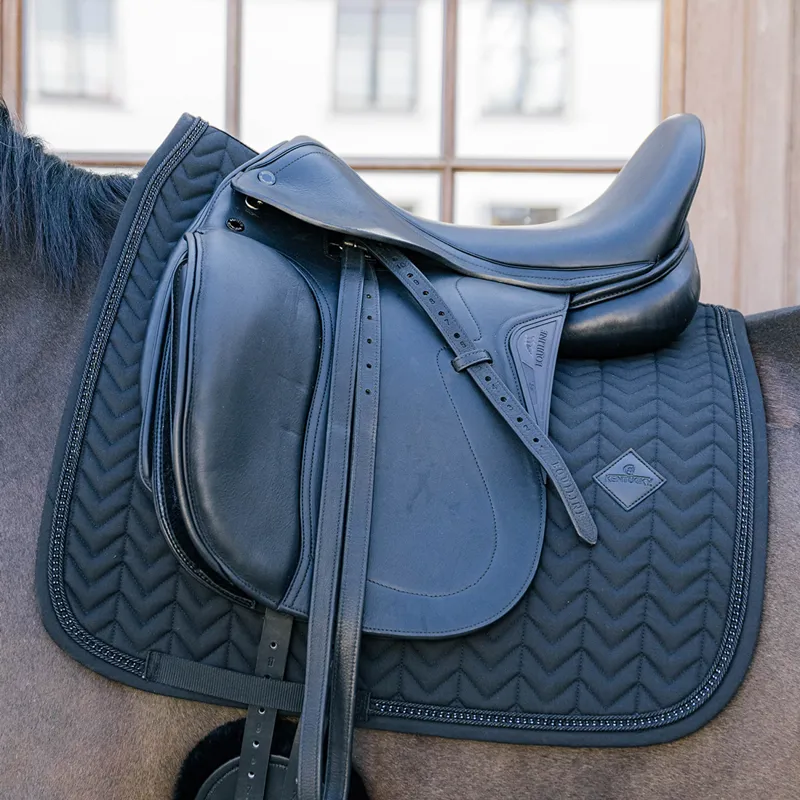 Kentucky Metal Chain Dressage Saddlecloth - Black-1