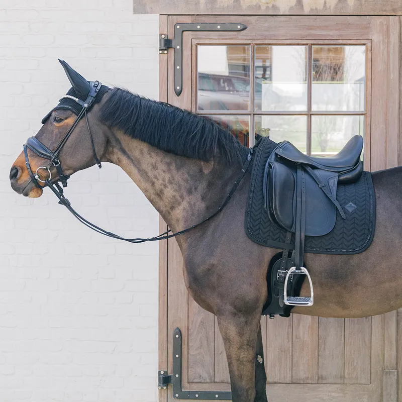 Kentucky Metal Chain Dressage Saddlecloth - Black-2