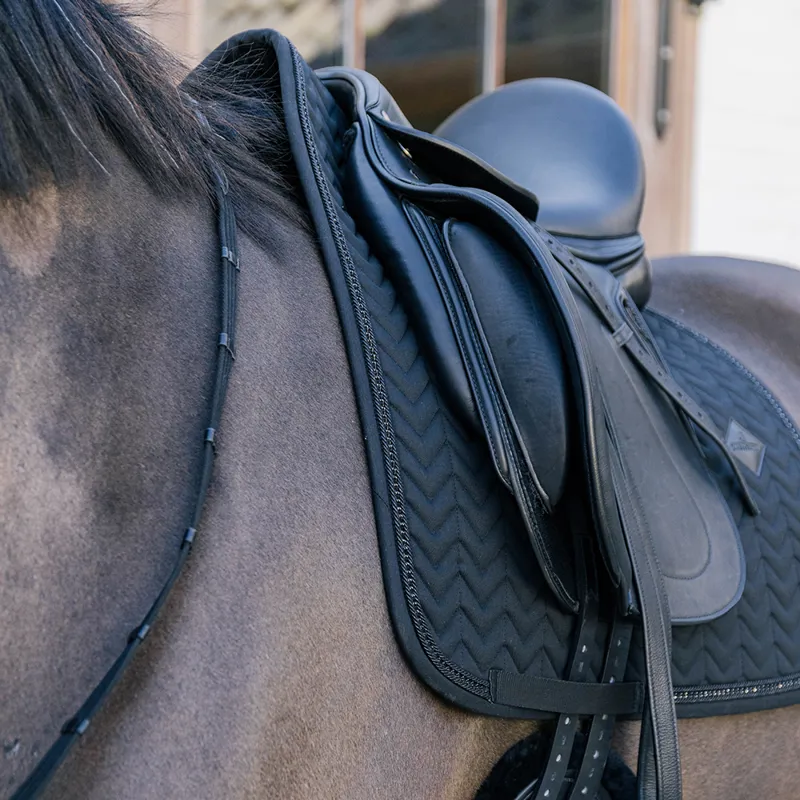 Kentucky Metal Chain Dressage Saddlecloth - Black-4