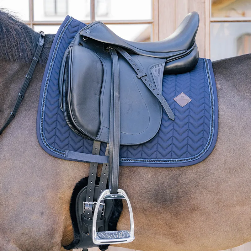 Kentucky Metal Chain Dressage Saddlecloth - Navy-1