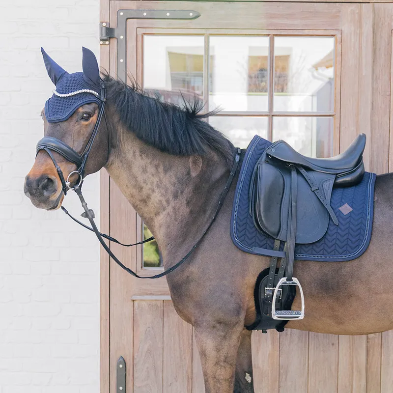Kentucky Metal Chain Dressage Saddlecloth - Navy-3