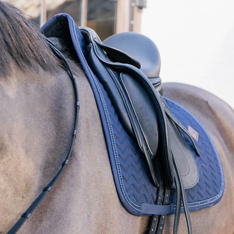 Kentucky Metal Chain Dressage Saddlecloth - Navy-4