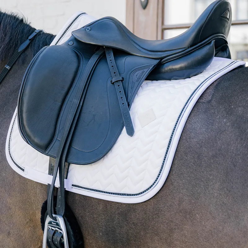 Kentucky Metal Chain Dressage Saddlecloth - White-3