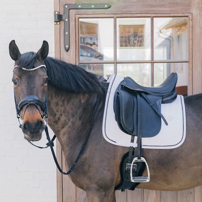 Kentucky Metal Chain Dressage Saddlecloth - White-5