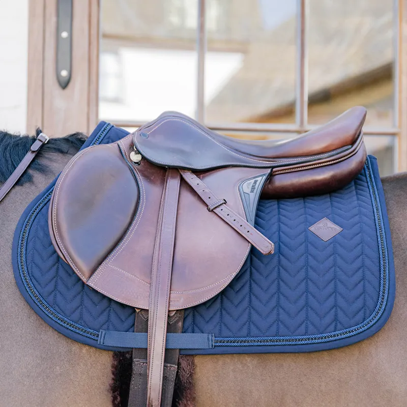 Kentucky Metal Chain Jump Saddlecloth - Navy-1