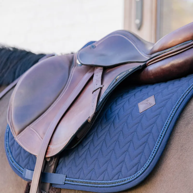 Kentucky Metal Chain Jump Saddlecloth - Navy-3