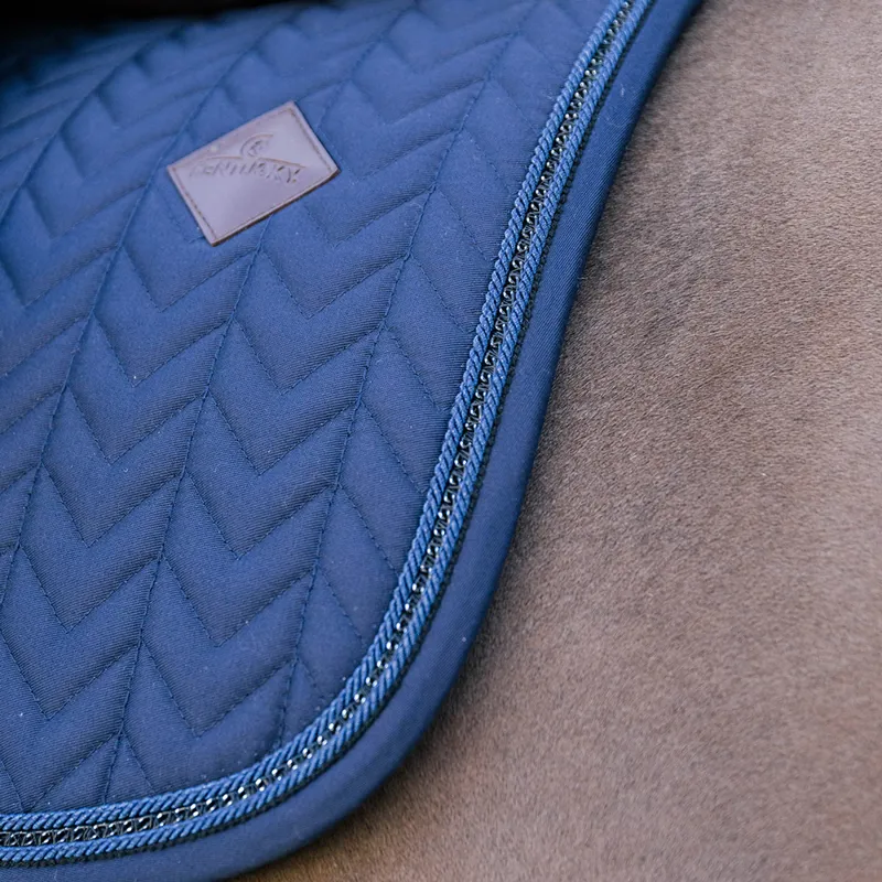 Kentucky Metal Chain Jump Saddlecloth - Navy-4