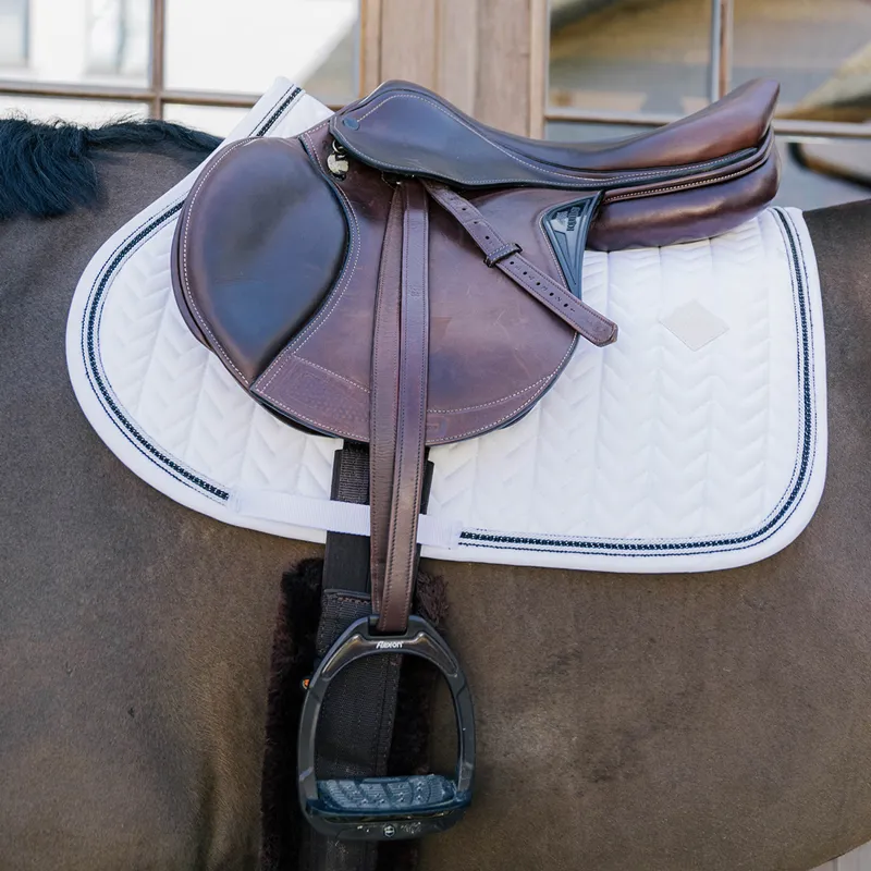 Kentucky Metal Chain Jump Saddlecloth - White-1