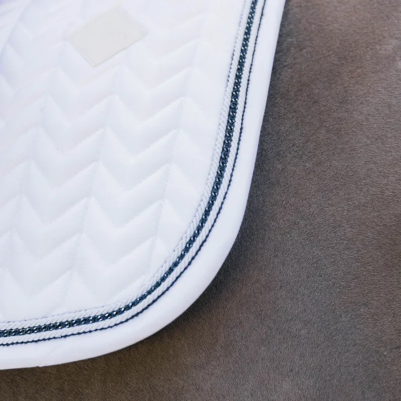 Kentucky Metal Chain Jump Saddlecloth - White-3