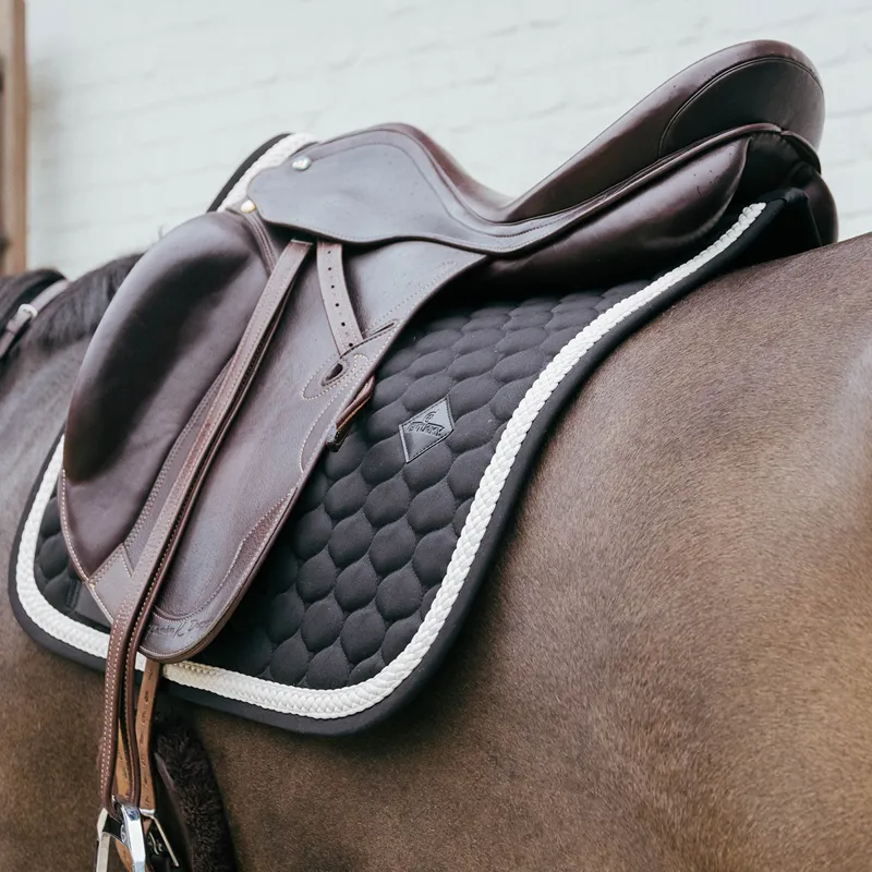 Kentucky Plaited Cord Dressage Saddlecloth - Black-4