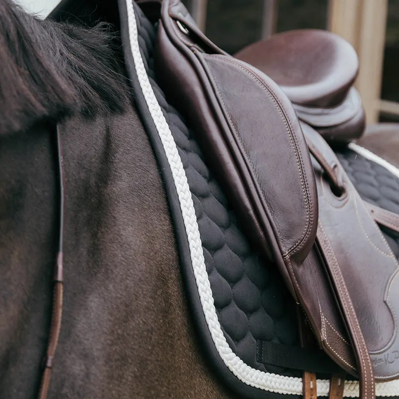 Kentucky Plaited Cord Dressage Saddlecloth - Black-5