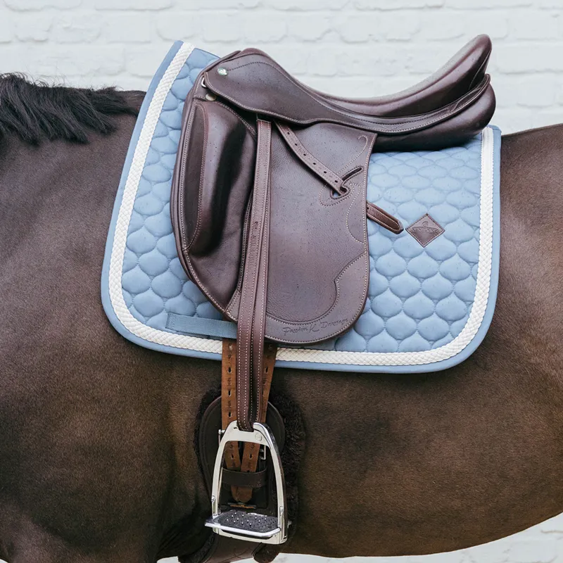 Kentucky Plaited Cord Dressage Saddlecloth - Light Blue-1