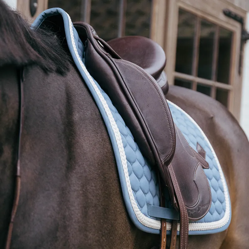 Kentucky Plaited Cord Dressage Saddlecloth - Light Blue-2