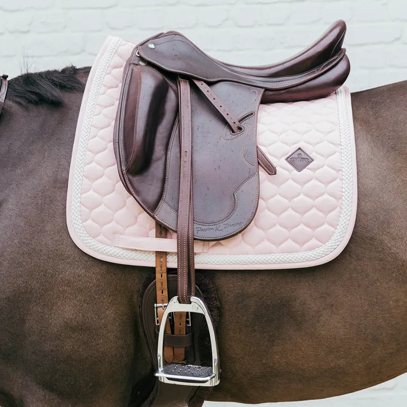 Kentucky Plaited Cord Dressage Saddlecloth - Light Rose-1