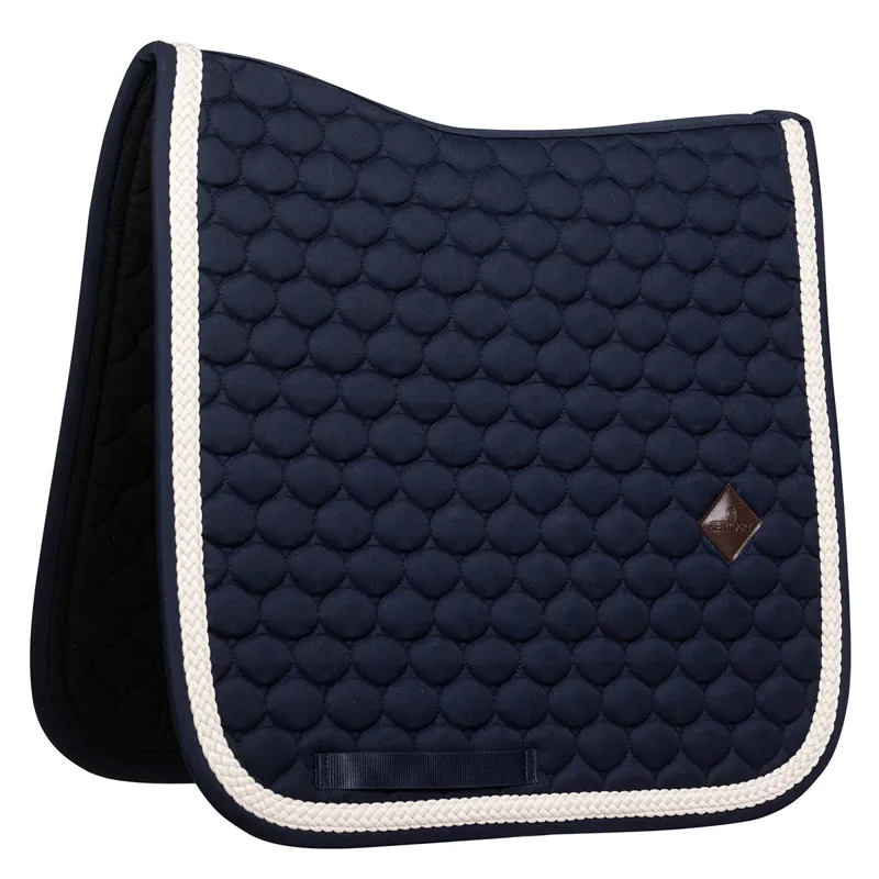 Kentucky Plaited Cord Dressage Saddlecloth - Navy