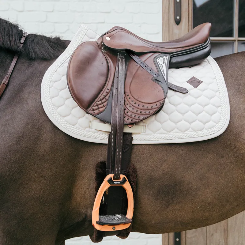 Kentucky Plaited Cord Jumping Saddlecloth - Beige-1