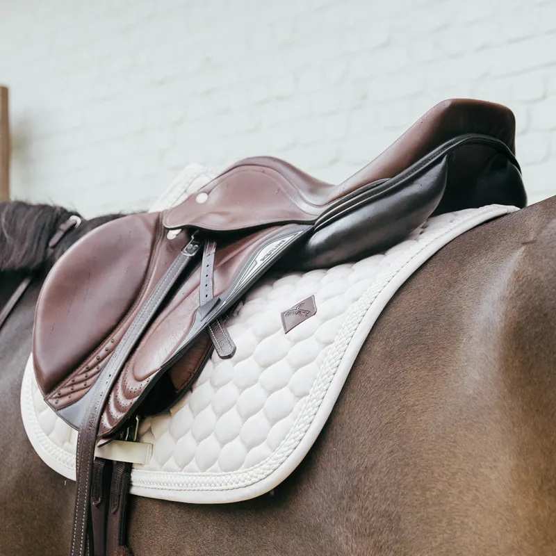 Kentucky Plaited Cord Jumping Saddlecloth - Beige-3