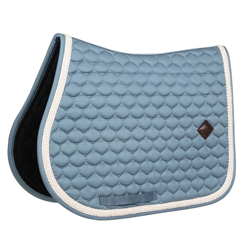 Kentucky Plaited Cord Jumping Saddlecloth - Light Blue