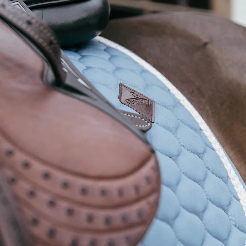 Kentucky Plaited Cord Jumping Saddlecloth - Light Blue-5