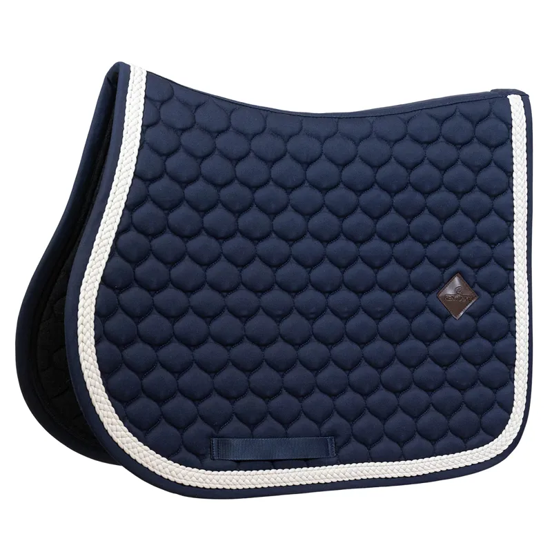 Kentucky Plaited Cord Jumping Saddlecloth - Navy