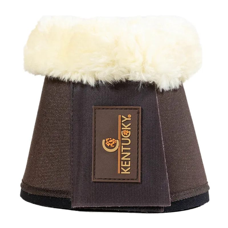 Kentucky Solimbra Sheepskin Overreach Boots - Brown/Natural