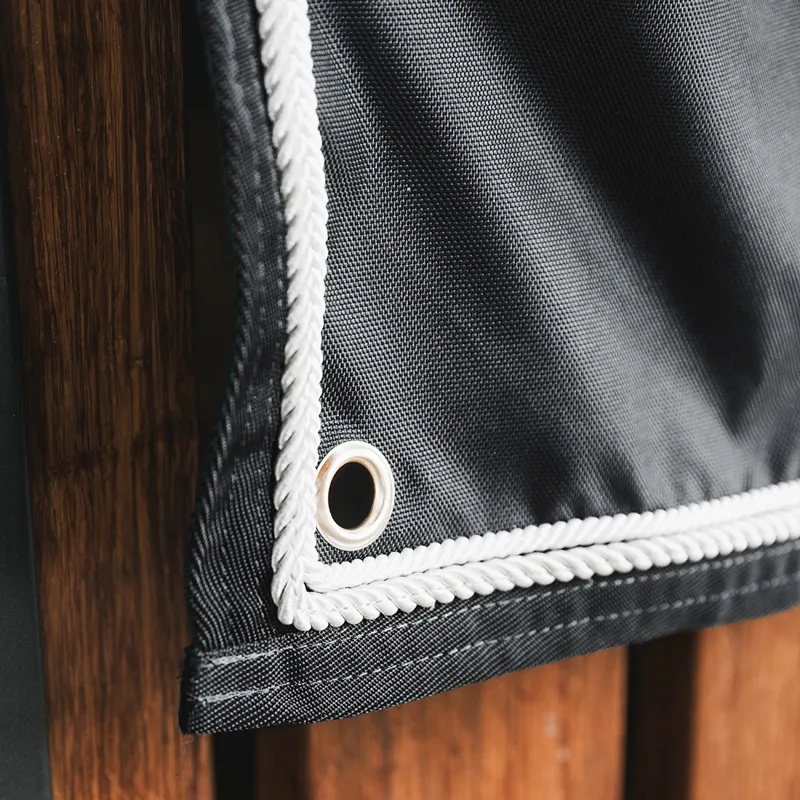 Kentucky Waterproof Classic Stable Curtain with Pockets - Black-2