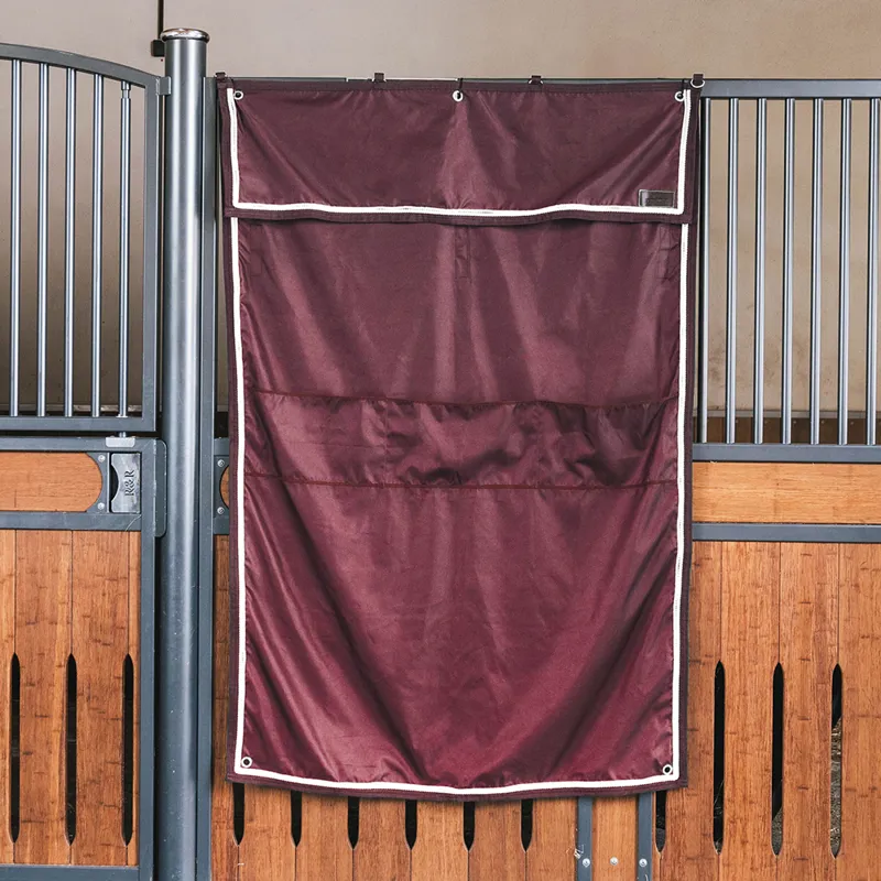 Kentucky Waterproof Classic Stable Curtain with Pockets - Bordeaux