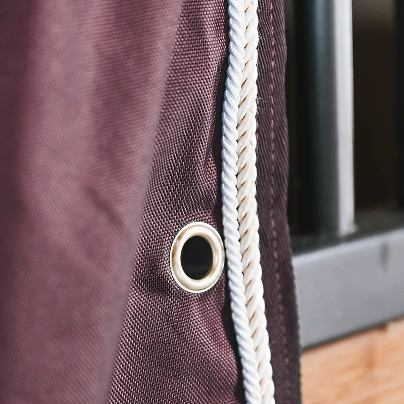Kentucky Waterproof Classic Stable Curtain with Pockets - Bordeaux-2