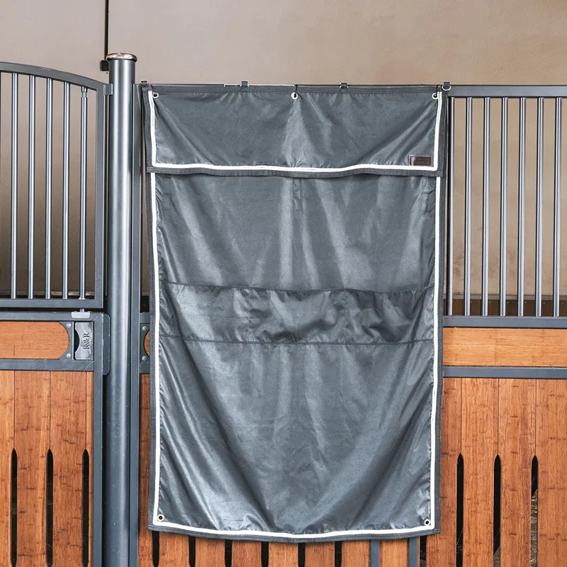 Kentucky Waterproof Classic Stable Curtain with Pockets - Grey