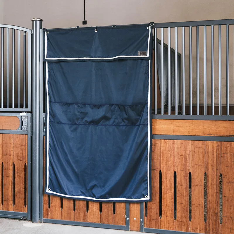 Kentucky Waterproof Classic Stable Curtain with Pockets - Navy