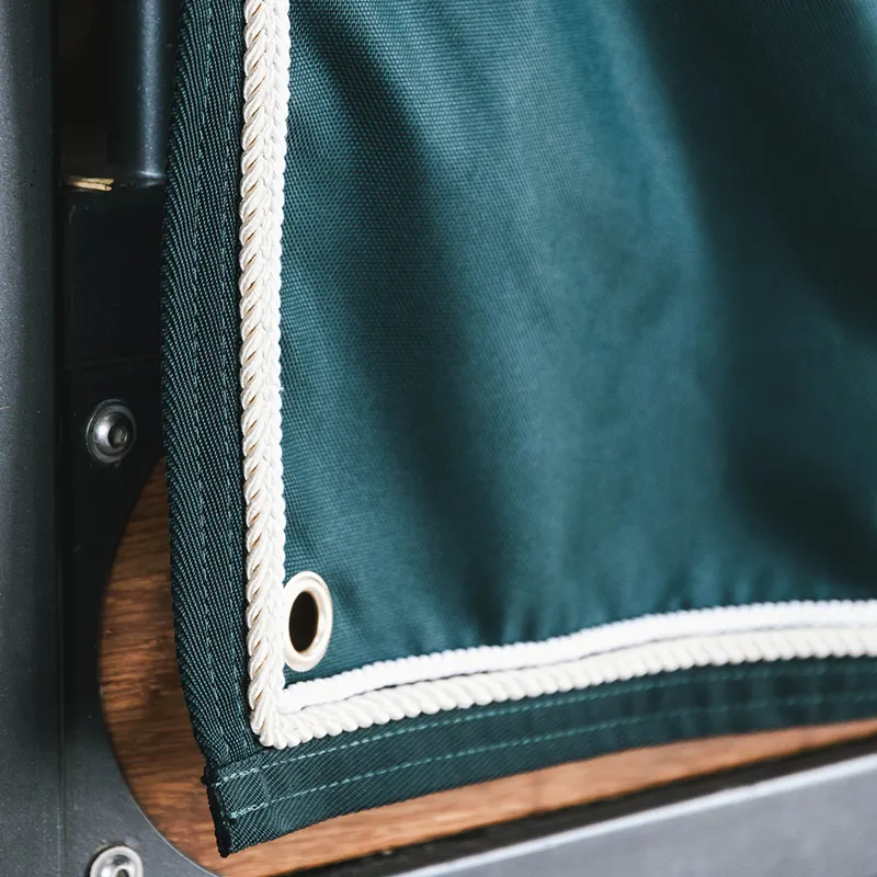 Kentucky Waterproof Short Classic Stable Curtain - Dark Green/Gold/Cream-1