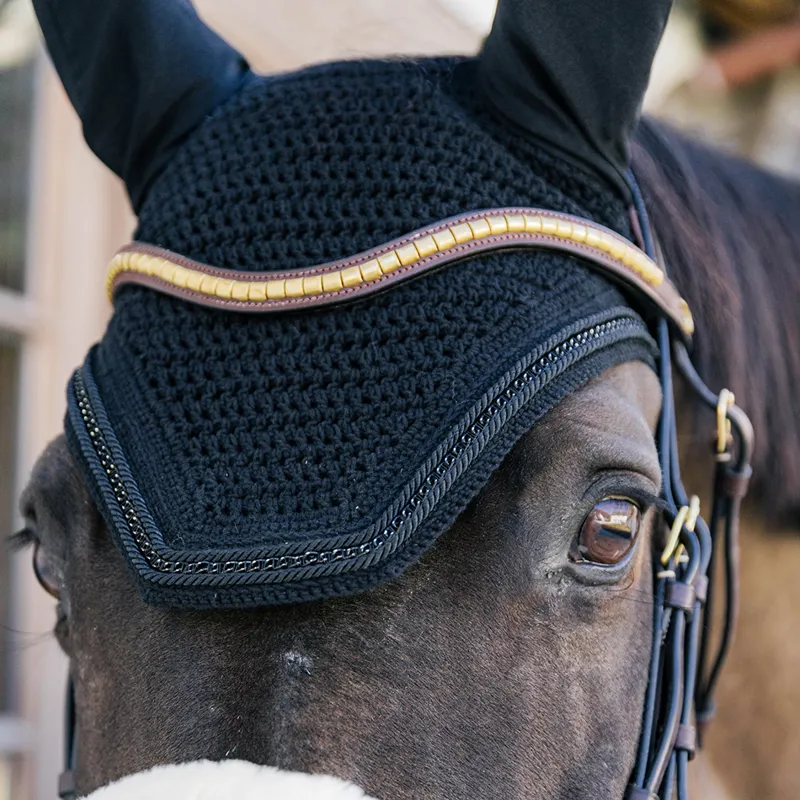 Kentucky Wellington Metal Chain Fly Veil - Black-2