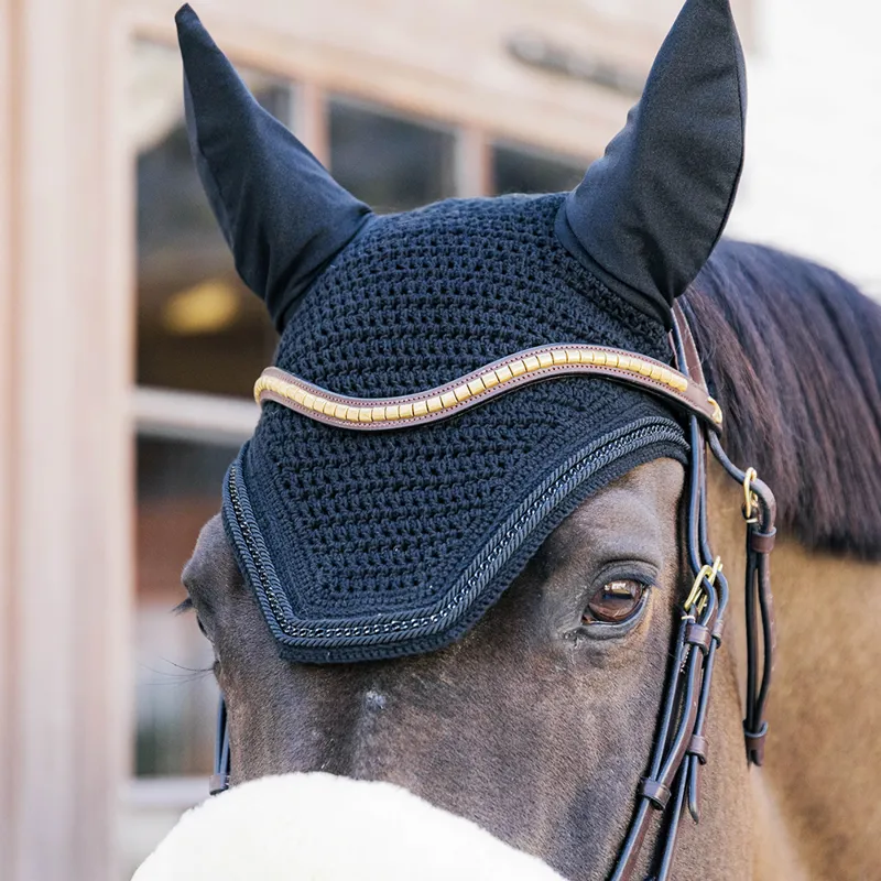 Kentucky Wellington Metal Chain Fly Veil - Black-4