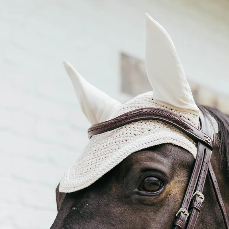 Kentucky Wellington Plaited Cord Fly Veil - Beige-2