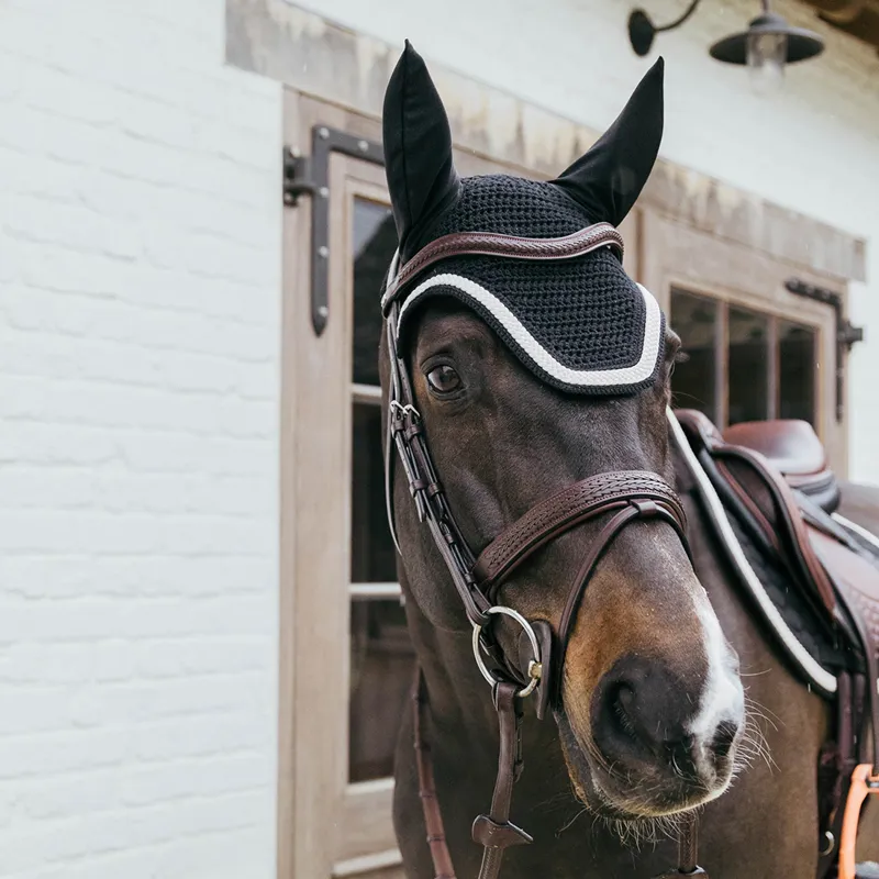 Kentucky Wellington Plaited Cord Fly Veil - Black-1