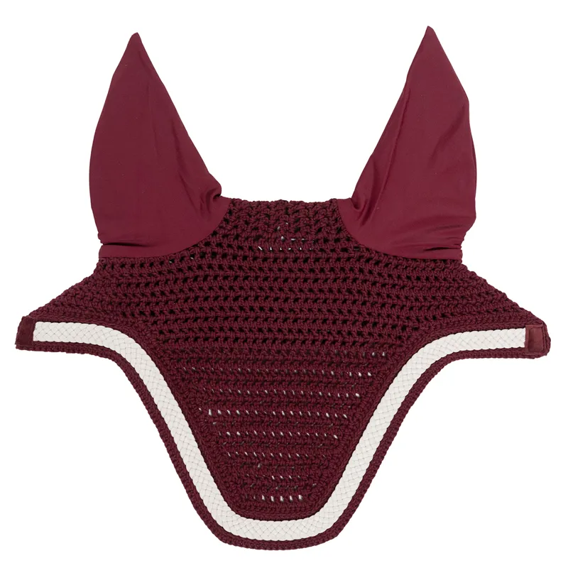 Kentucky Wellington Plaited Cord Fly Veil - Bordeaux-1