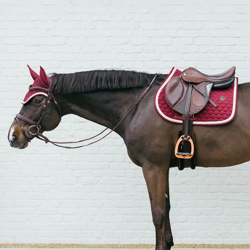 Kentucky Wellington Plaited Cord Fly Veil - Bordeaux-4