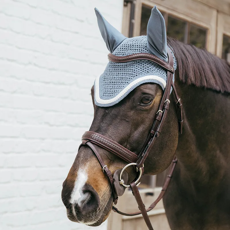 Kentucky Wellington Plaited Cord Fly Veil - Light Blue
