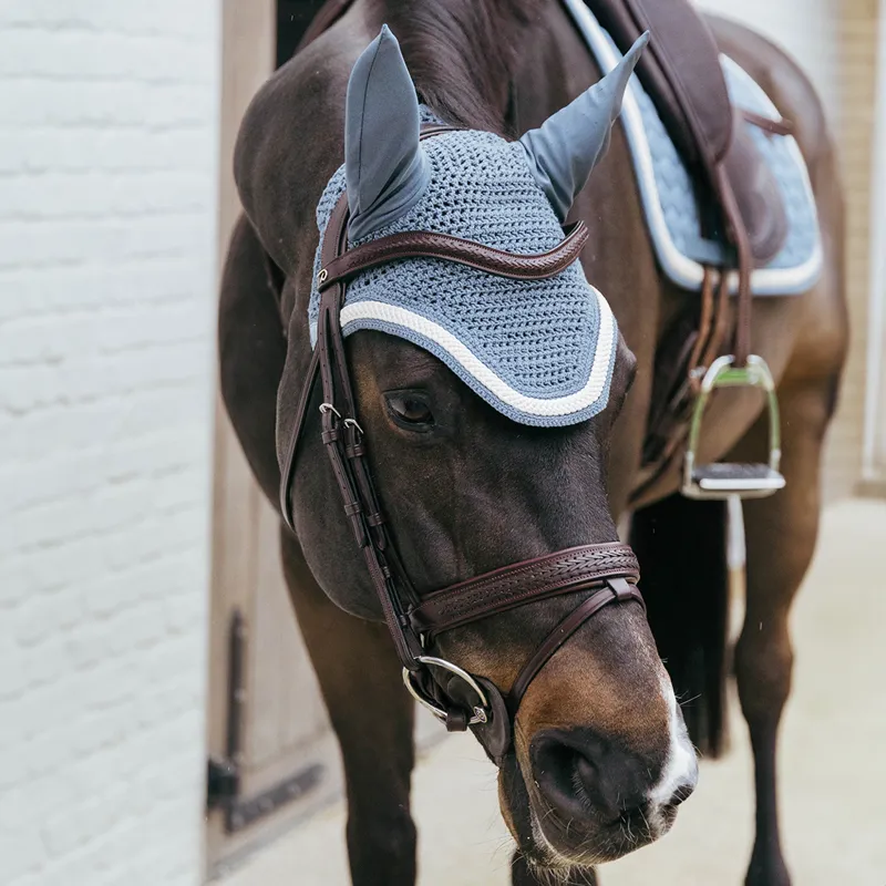 Kentucky Wellington Plaited Cord Fly Veil - Light Blue-4