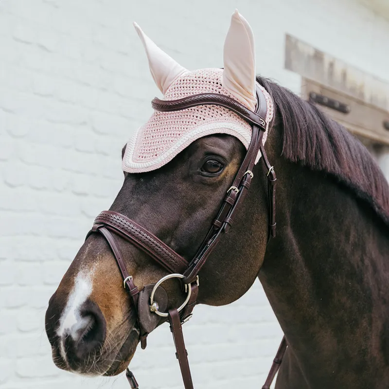 Kentucky Wellington Plaited Cord Fly Veil - Light Rose
