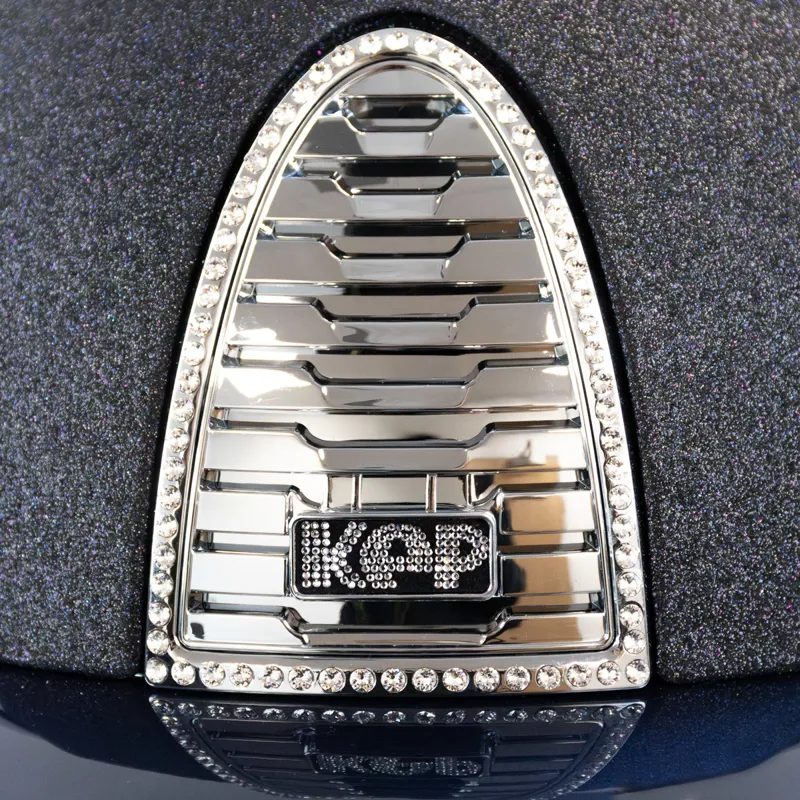 KEP Cromo 2.0 Polo Shine/Star Fabric Riding Hat - Blue/Blue/Blue-1