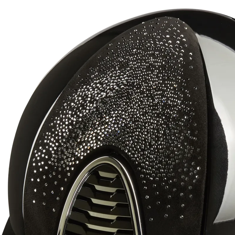 KEP Cromo 2.0 Polo Shine/Suede Nebula Riding Hat - Black/Silver-2