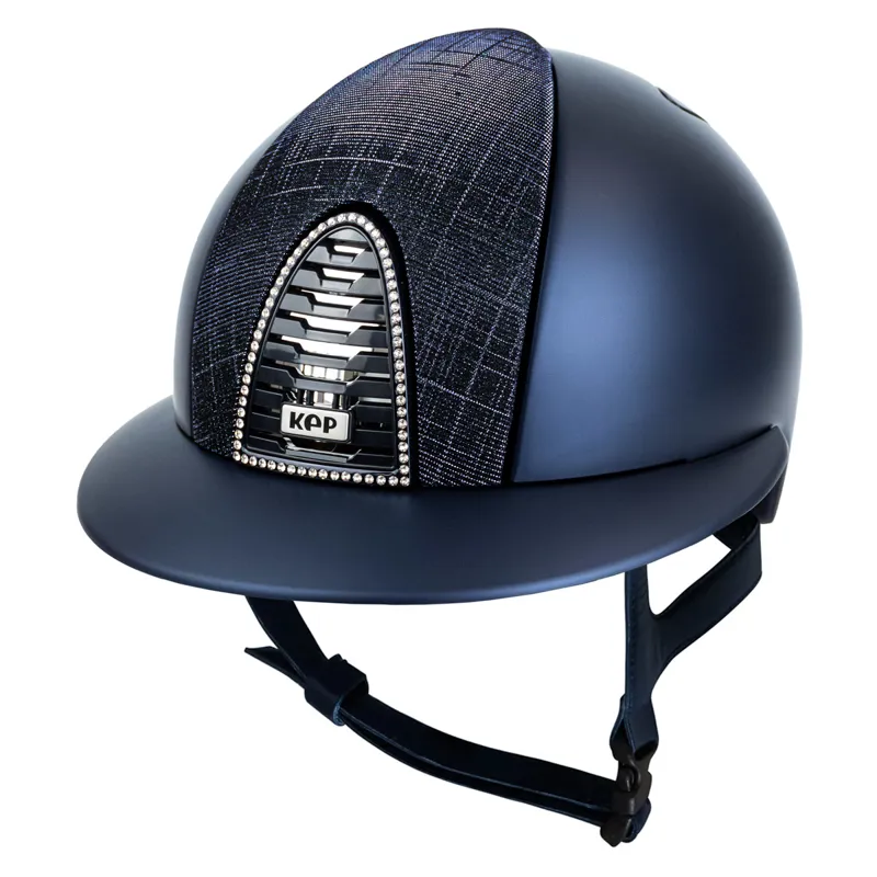KEP Cromo 2.0 Polo Textile/Galaxy Fabric Riding Hat - Blue/Dark Blue