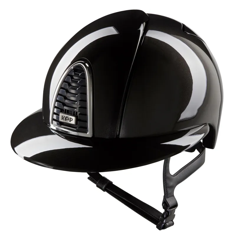 KEP Cromo 2.0 Polo Shine Riding Hat - Black