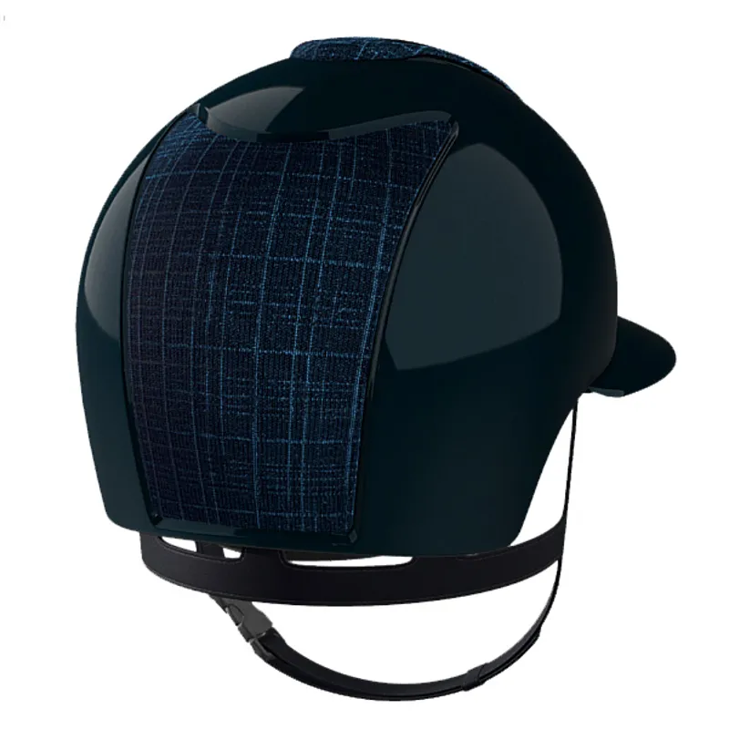 KEP Cromo 2.0 Polo Shine/Galaxy Fabric Riding Hat - Blue/Silver-2