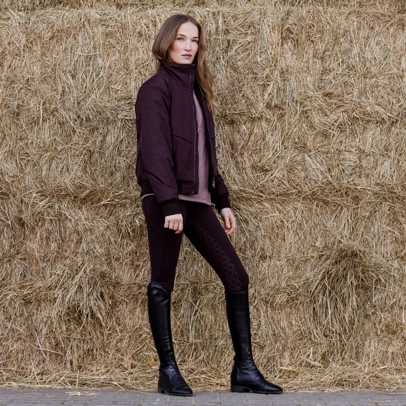 Ariat Venture 2.0 Thermal Full Grip Riding Tights - Chocolate Plum-2