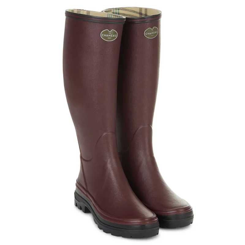 Le Chameau Giverny Ladies Wellington Boots - Cherry